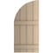 Ekena Millwork Rough Cedar 4 Board Joined Board-n-Batten w/Quarter Round Arch Top Faux Wood Shutters, 22W x 84H, PR SHUBJQ22X84RCPR - alternate 4